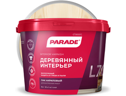 Лак интерьерный глянцевый PARADE CLASSIC L70 Деревянный интерьер Бесцветный база 9 л
