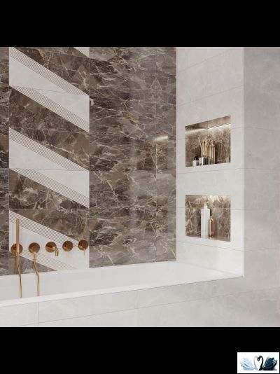 Плитка настенная Belani Maundays Декор микс с золотом 25 х 50 см Береза керамика