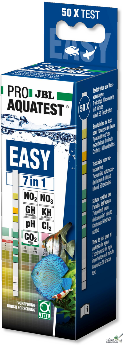 Тест 6 в 1 JBL EasyTest, тест полоски, pH,KH, GH,NO2,NO3, 50 шт