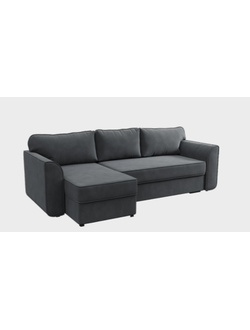 СПЕЙС угловой диван VIVALDI 08 темно-серый (СОФТ)