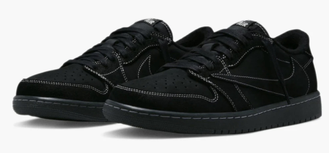 Nike Air Jordan 1 Travis Scott Low Black Phantom сбоку