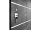 Дверь металлическая "Флагман Монарх Z" Бетон графит/Ясень белый + вставки и хром. Молдинг
