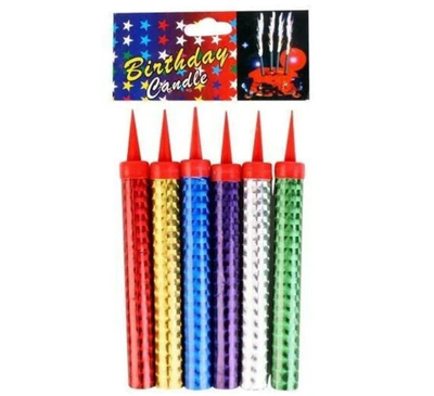 Свеча-фонтан 12,5см (микс), 6 шт./уп.