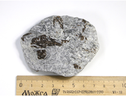 Ставролит, сросток кристаллов "косой крест" на сланце, Россия, Кольский п-ов (73*60*25 мм, 152 г) №23689