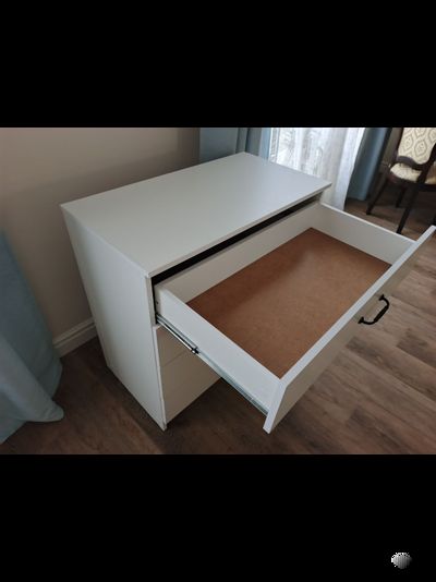 Эва КМ-021 комод 4 ящика (улучшинная фурнитура) Белый