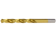 Сверло спиральное ВИЗ с цилиндрическим хвостовиком средней серии класс А, покрытие нитрид-титан, сталь Р6М5, ГОСТ 10902