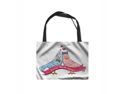 Сумка-шоппер горизонтальная #16 на День влюблённых, 14 февраля