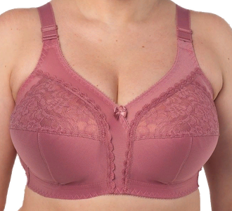 Бескаркасный Бюстгальтер для полной груди с усиленными бретелями арт. 16084-1352 (цвет мягкий розовый) размеры 80B-120E