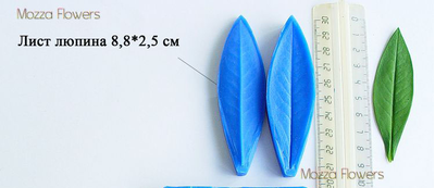 "Лист люпина " силиконовый молд (вайнер)