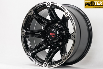 Комплект дисков R17 9,0J ET-40 5*150 TUFF A.T. T-01 Черный с полированным ободом (R606)