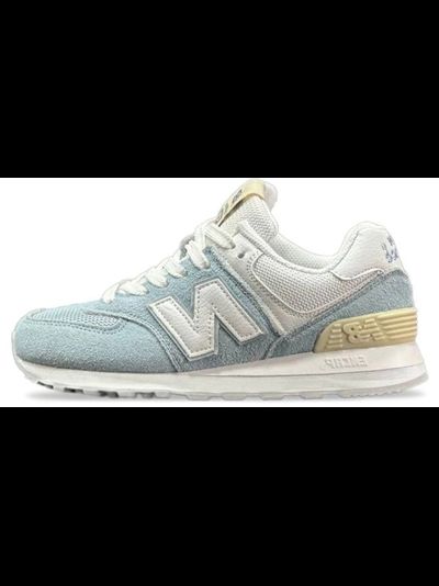 New Balance 574 White Blue женские