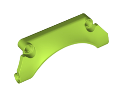 Technic, Panel Car Mudguard Arched #30 9 x 2 x 3 Straight Top, Lime (42531 / 6370399)