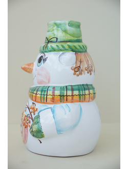 Снеговик с пуговкой