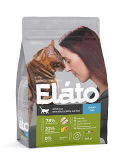 Elato (Элато) корм для кошек с рыбой для красивой шерсти 300 г