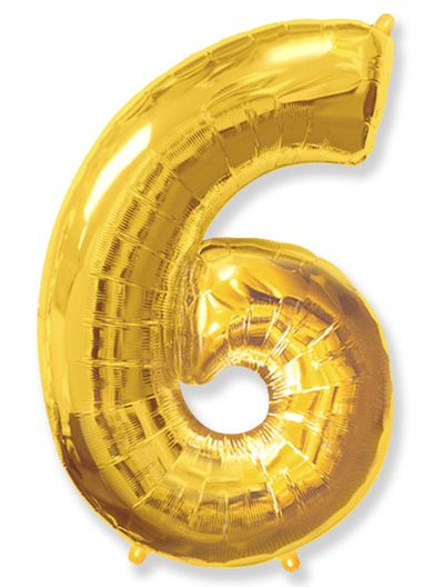 Фольгированная цифра-Золотая