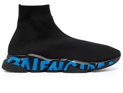 All black balenciaga speed runners hot sale