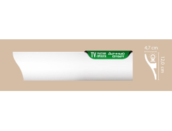 Плинтус потолочный гладкий DECOMASTER A203 (120*47*2000мм)
