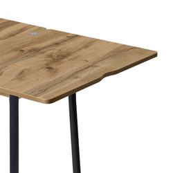 Дуэт 4 Стол обеденный 600*800 раскладной дуб вотан/черный муар 2,1