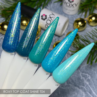 Топ без липкого слоя с шиммером - TOP COAT no wipe Т04 shine (10 ml)