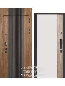 VENMAR (ВЕНМАР). ЭЛЕКТРОННЫЙ ЗАМОК/ ТЕЙЯ/ 100 мм/ ТРЕХКОНТУРНАЯ/ ЧЕРНЫЙ КВАРЦ + ДУБ МЕЛФОРД КОНЬЯК/ БЕЛЫЙ СНЕГ