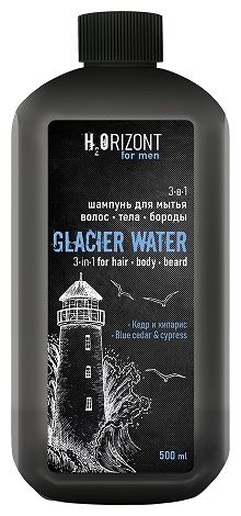 VILSEN H2Orizont ШАМПУНЬ для волос/тела/бороды 3 в1 GLACIAR WATER 500мл H2O-209 VILSEN