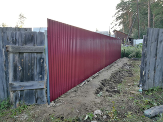 Забор из профлиста 0,5 мм Высота 1,5 м
