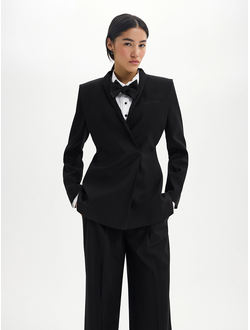 Жакет однобортный архитектурный (черный)