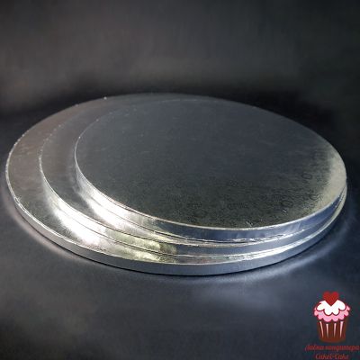 Поднос для торта D 25 см толщина 11 мм, Серебро