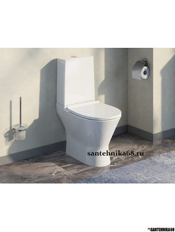 Унитаз - компакт Iddis Edifice Rimless EDIRDSEi24 Безободковый горизонтальный выпуск сиденье дюропласт EasyFix и SoftClose