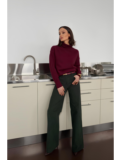 Брюки прямые из вельвета (зеленый)