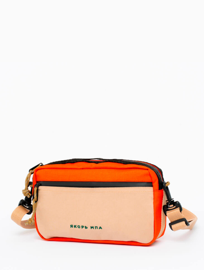 Сумка Якорь Таблетка Бежевый Твил / Морковный Нейлон фото 8