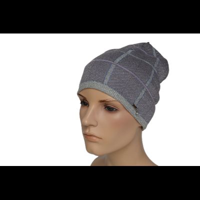 Шапка Vizio 1209 CY серая с фиолетовым