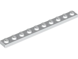 Plate 1 x 10, White (4477 / 447701)