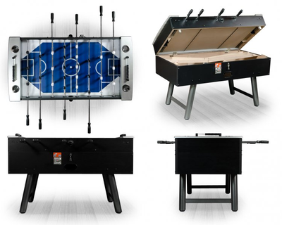 Настольный футбол (кикер) «Madrid» (145x75x86см, черный, жетоноприемник)