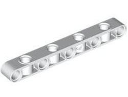 Technic, Liftarm, Modified Perpendicular Holes Thick 1 x 9, White (6612 6533561)