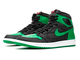 Nike Air Jordan Retro 1 Mid High (черные с зеленым)