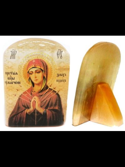 Икона из камня селенит. Разные лики