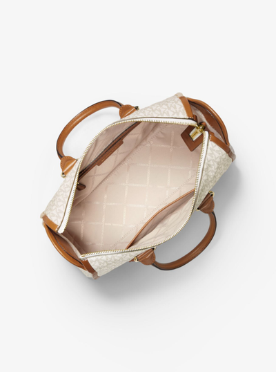 Сумка сэтчел Michael Kors Carine с логотипом цвет бежевый