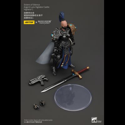 Сестры Безмолвия - Недремлющая (вигилатор) Железных Рысей (Warhammer Horus Heresy) - КОЛЛЕКЦИОННАЯ ФИГУРКА 1/18 Sisters of Silence Argent Lynx Vigilator 1 (JT00836) - JOYTOY