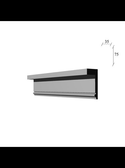 молдинг МЛ-121 гипсовый для стены