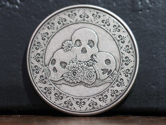 Calaveras Antique Silver Coin