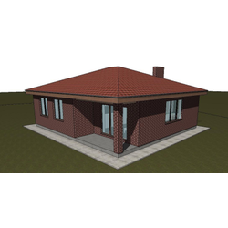 Одноэтажный дом с тремя спальнями 95м² (S88)