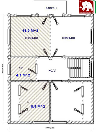 Проект 3-37, 130 кв.м., 7*9