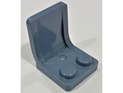 Minifigure, Utensil Seat / Chair 2 x 2 with Center Sprue Mark, Sand Blue (4079b / 6306726)