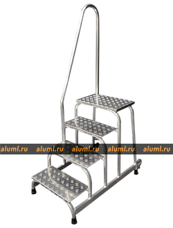 Монтажная подставка тип -1 4 ступени мобильная с поручнем