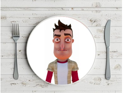 Тарелка Привет Сосед/ Hello Neighbor №1