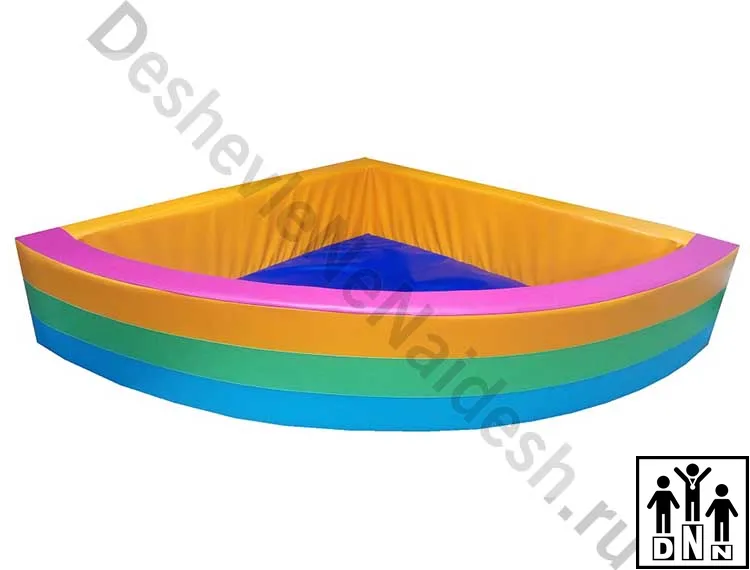сухой бассейн угловой радуга с шариками
