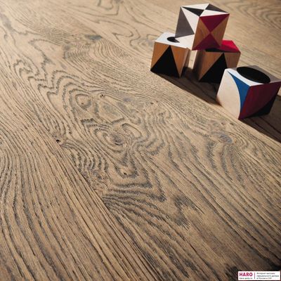 Паркетная доска Haro Дуб Табако Серый 530795 1-пол масло