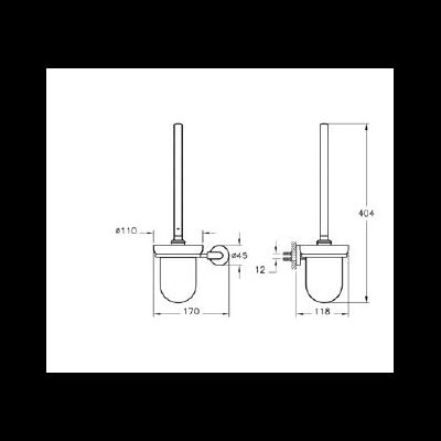 Держатель ершика, глянцевый хром, Vitra MINIMAX S, A44790