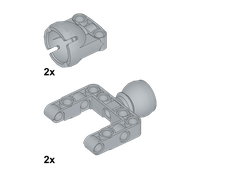 !АНАЛОГ! AN_SSP8 Комплект 4 шт 92910 Steering Ball Joint Large Open with C-Shape Pivot Frame + 92911 Steering Ball Joint Large Receptacle (АНАЛОГ СaDa), Light Bluish Gray / 4 шт.